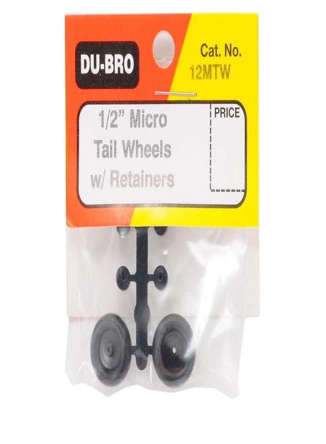 Du-Bro 12MTW 1/2" Micro Tail Wheel With Retainers (2-Pack) - Image 2